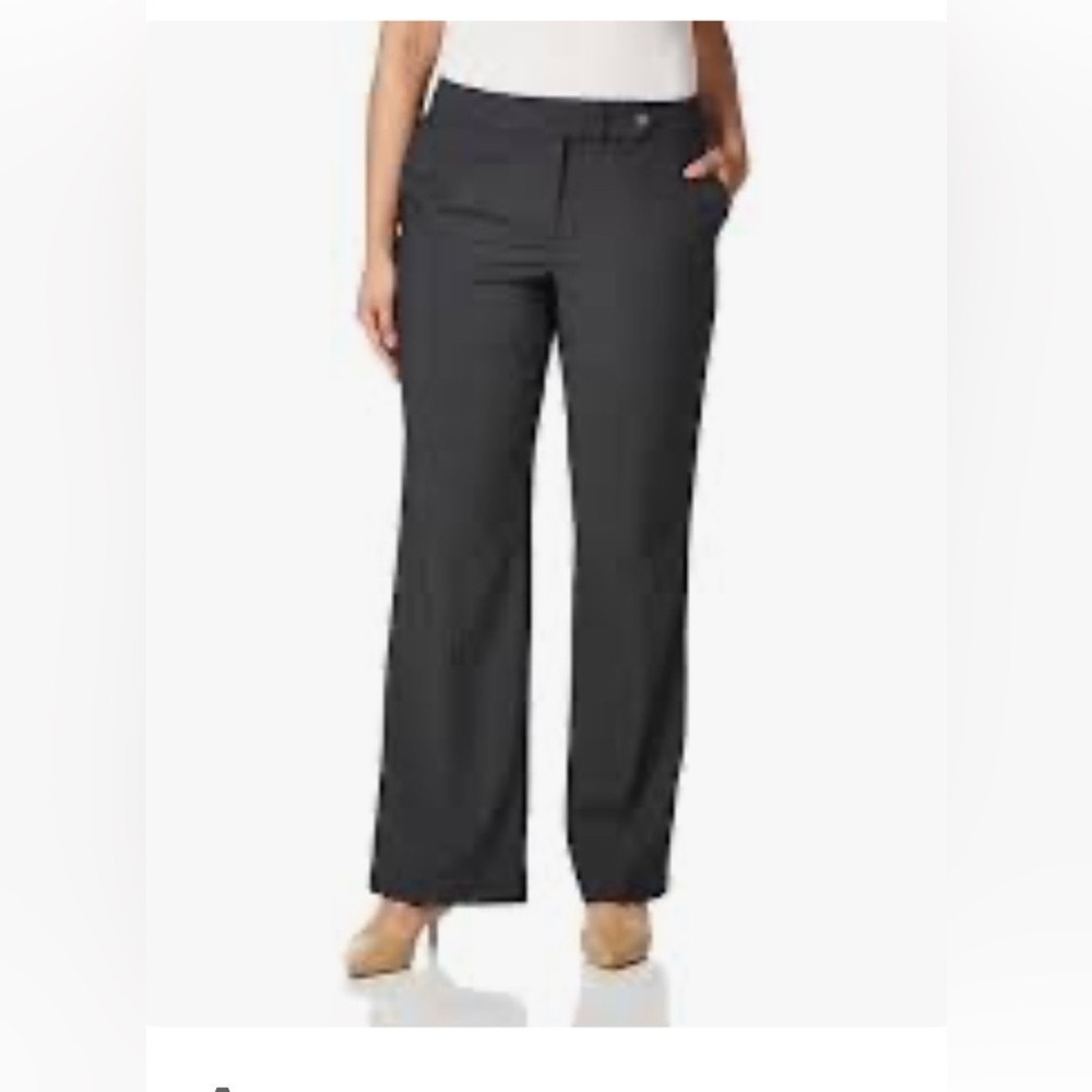 Lauren Ralph Lauren Straight-Leg Pants 12 gray career work fall office